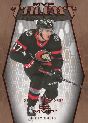Hockey card Ridly Greig