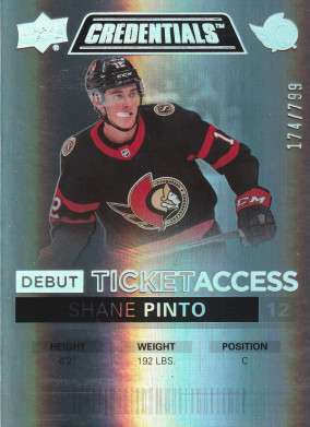 Hockey card Shane Pinto