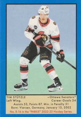 Hockey card Tim Stutzle
