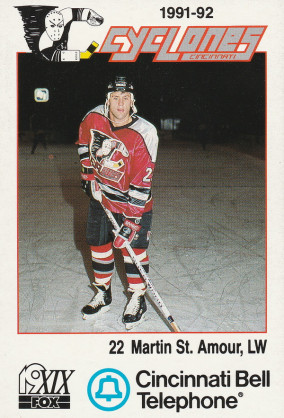 Hockey card Martin St. Amour