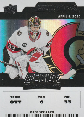 Hockey card Mads Sogaard