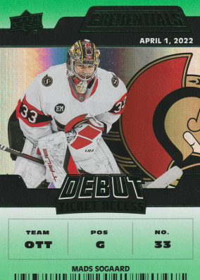 Hockey card Mads Sogaard