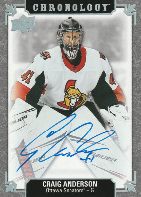 Hockey card Craig Anderson