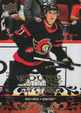 Hockey card Ridly Greig