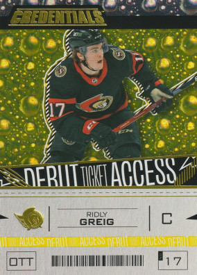 Hockey card Ridly Greig