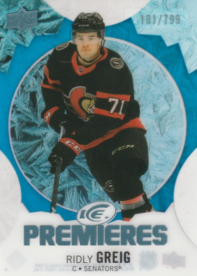 Hockey card Ridly Greig