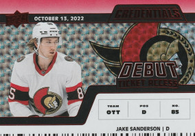 Hockey card Jake Sanderson