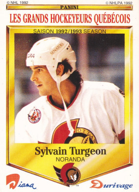 Hockey card Sylvain Turgeon