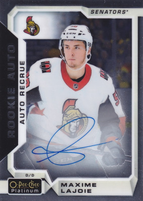 Hockey card Max Lajoie