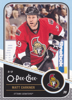 Hockey card Matt Carkner