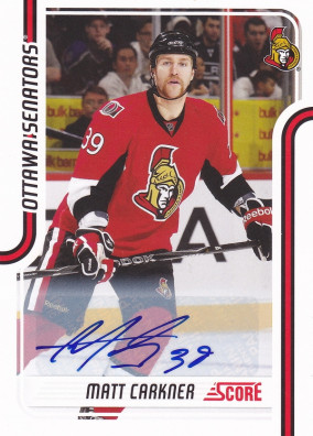 Hockey card Matt Carkner