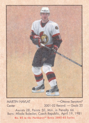 Hockey card Martin Havlat