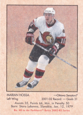Hockey card Marian Hossa