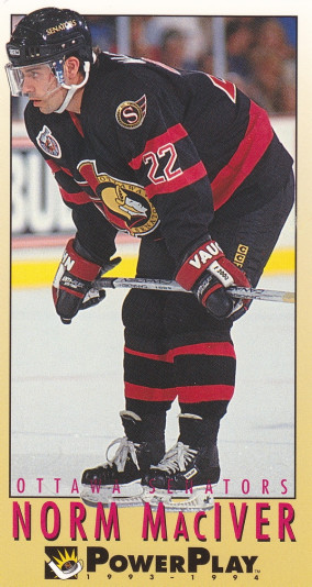 Hockey card Norm Maciver