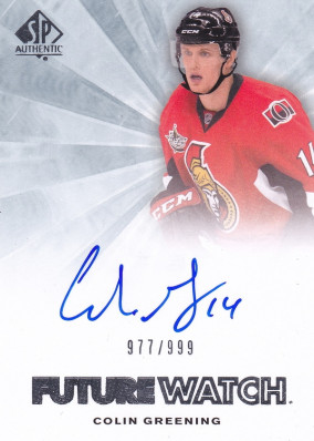 Hockey card Colin Greening