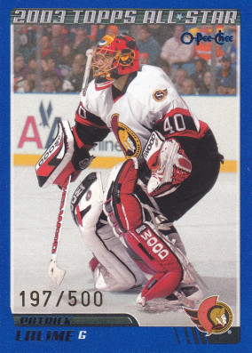 Hockey card Patrick Lalime