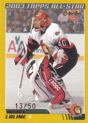 Hockey card Patrick Lalime