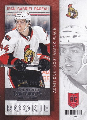 Hockey card Jean-Gabriel Pageau