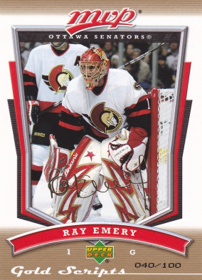 Hockey card Ray Emery