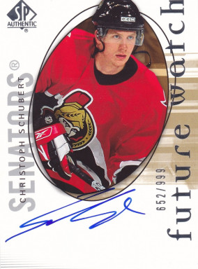 Hockey card Christoph Schubert