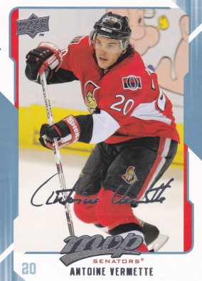 Hockey card Antoine Vermette