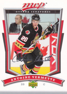 Hockey card Antoine Vermette