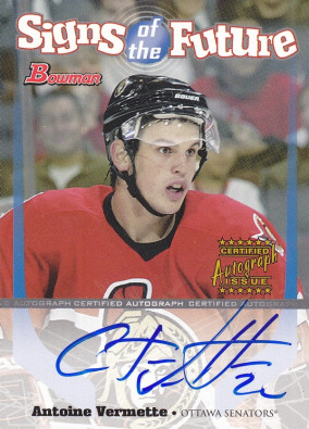 Hockey card Antoine Vermette