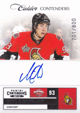 Hockey card Mika Zibanejad